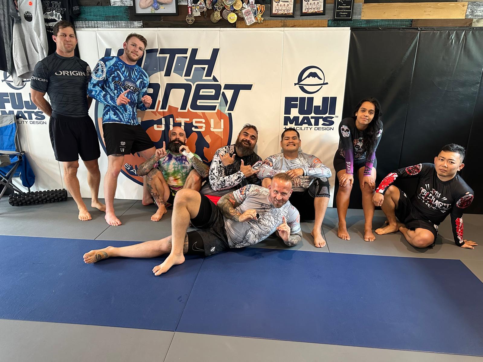 The 10th Planet Salt Lake City crew gathered on the mats after class